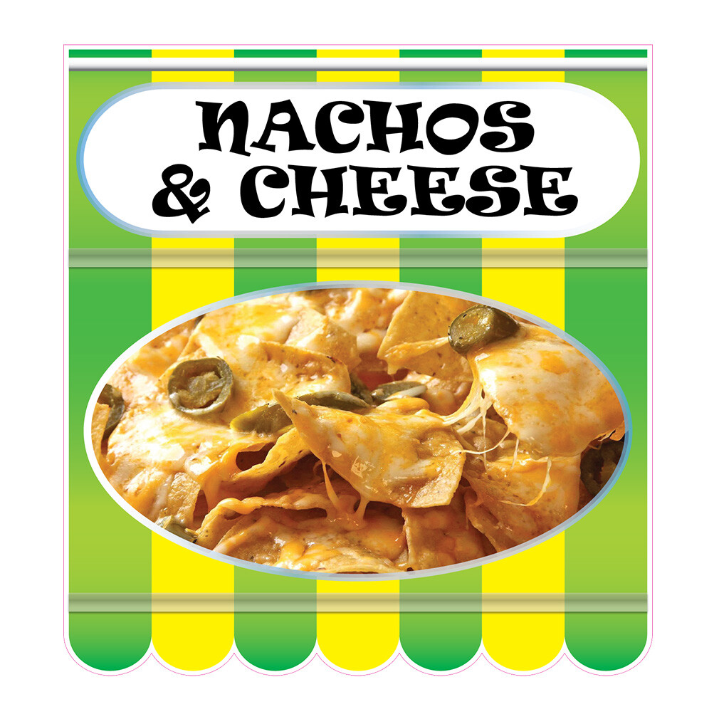 Food Truck Decals Nachos Cheese Restaurant & Food Concession Sign Yellow