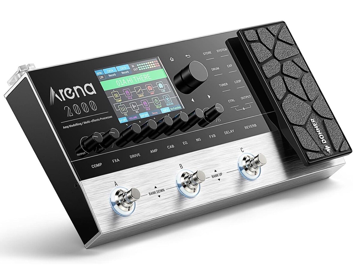 Donner Arena 2000 Multi-Effect Processor Guitar Pedal with Bluetooth