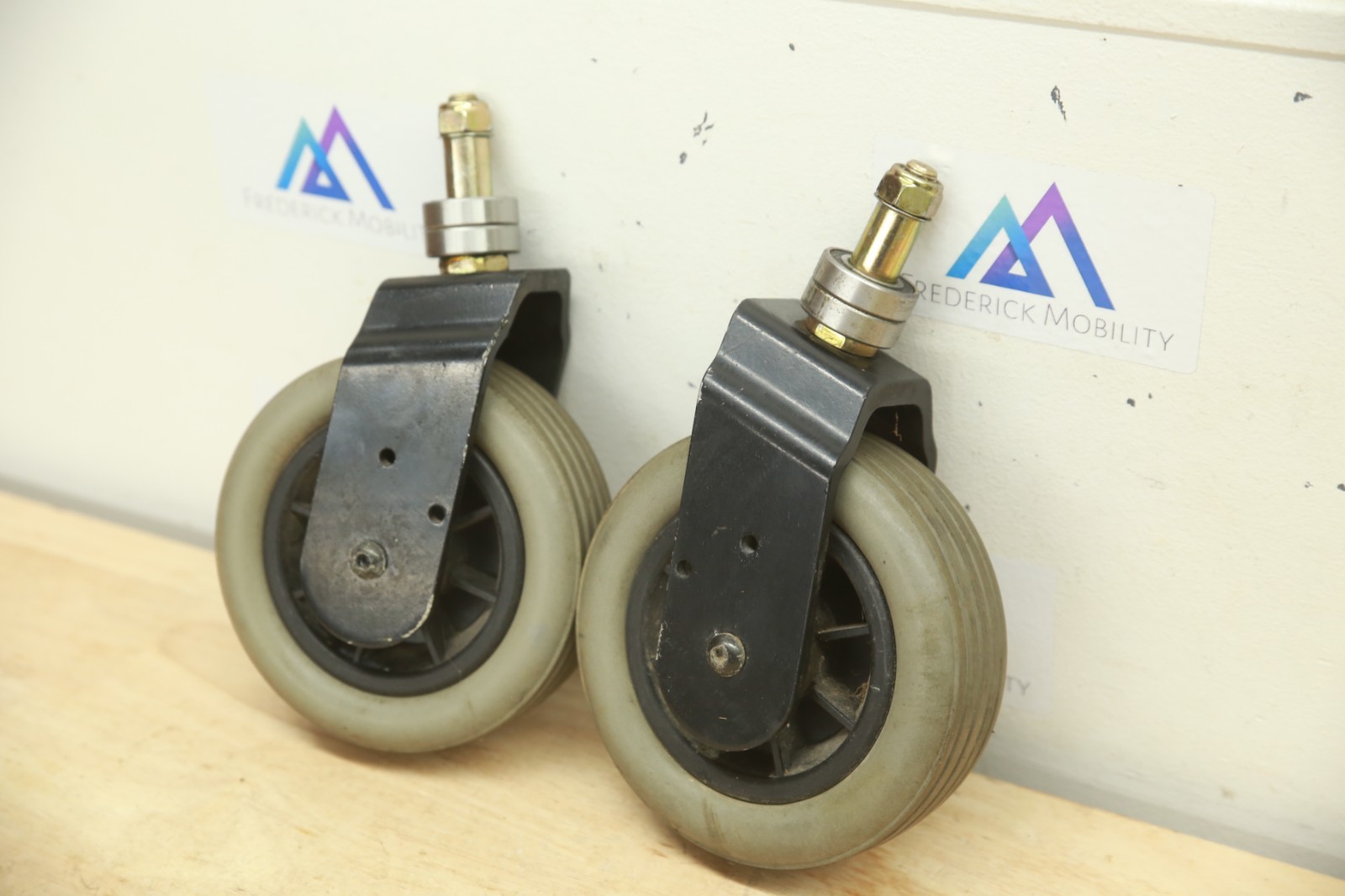 PAIR 6" Caster Wheels Tires & Forks for Shoprider Jetstream Power Chairs