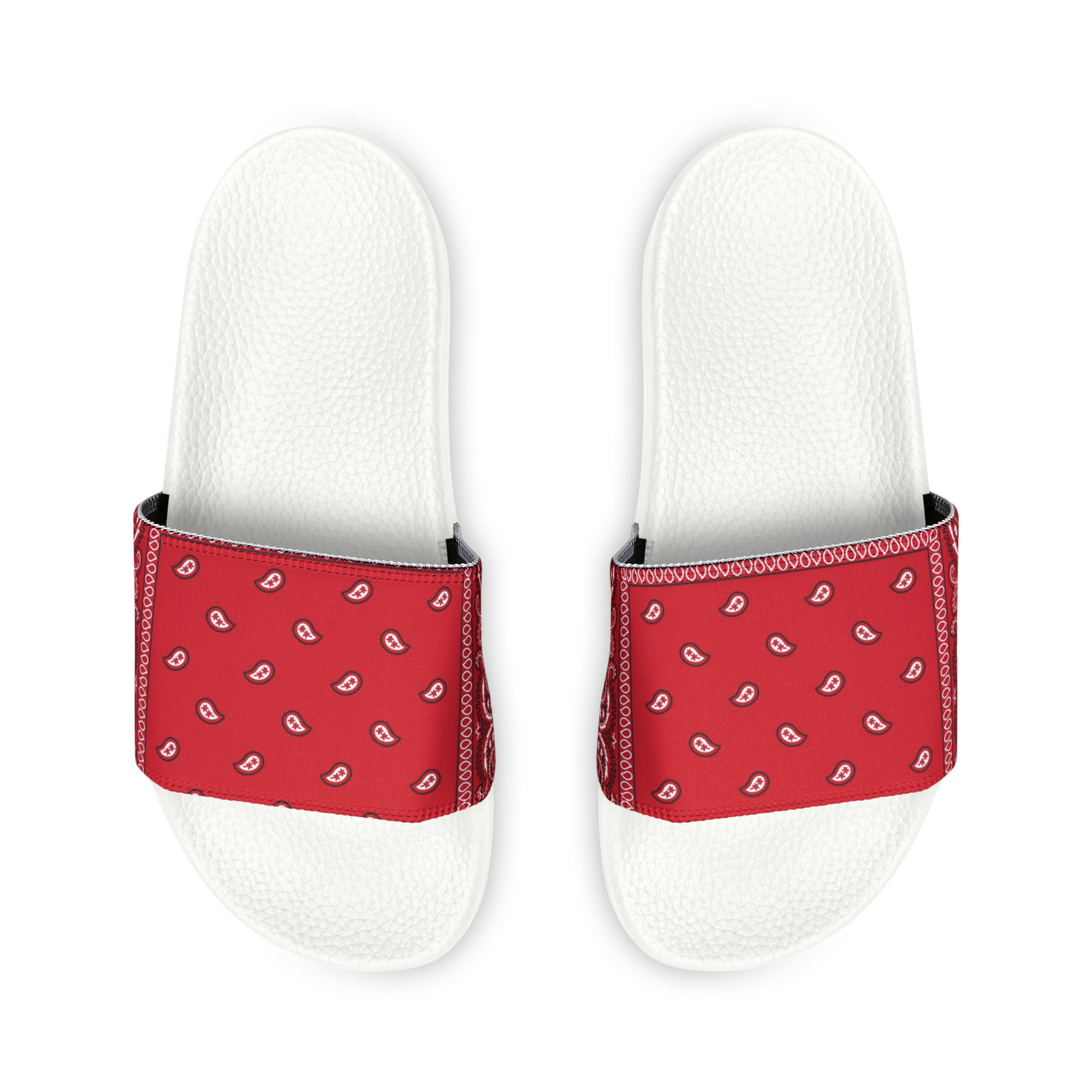 Men's Red Bandana Slides