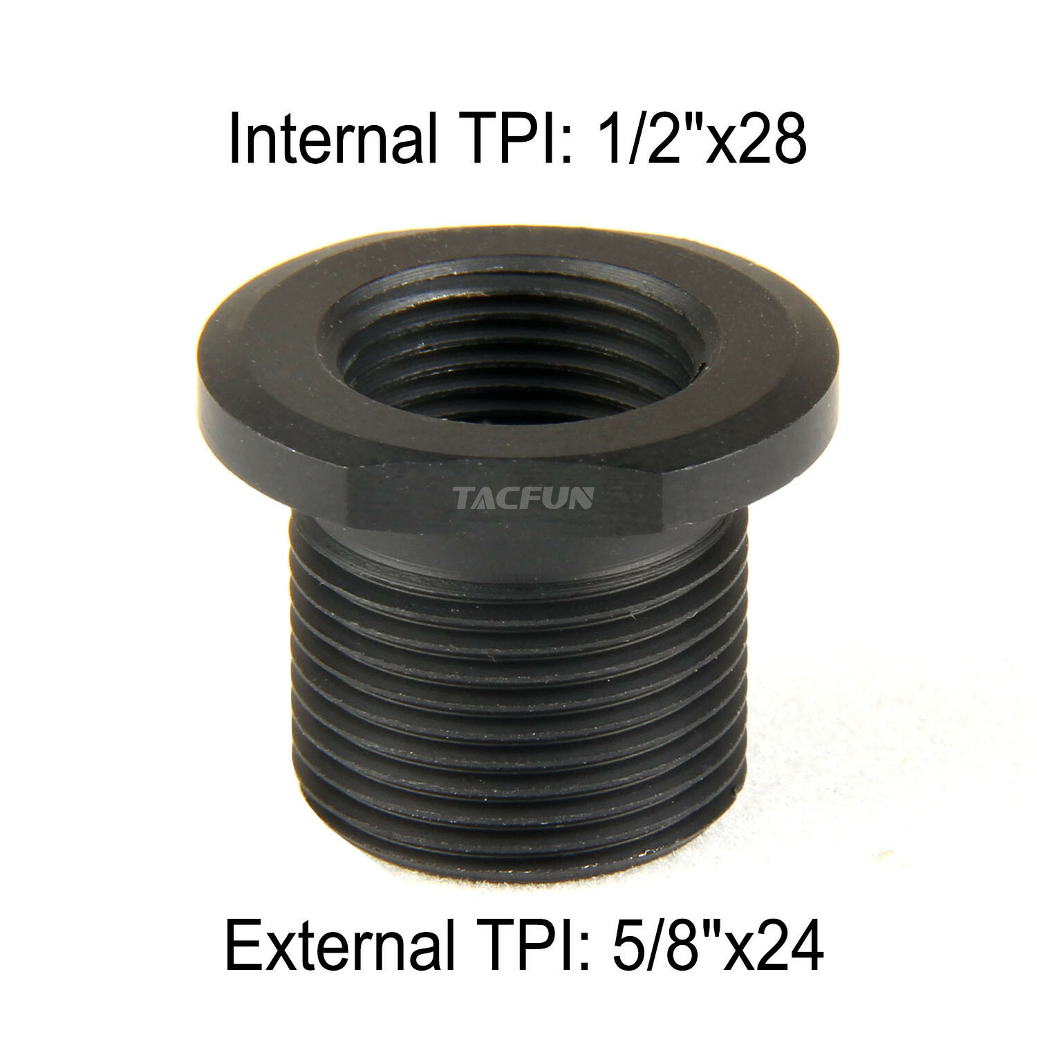 Steel Adapter Muzzle Thread Convert 1/2x28 TPI to 5/8x24 TPI w/ Washer