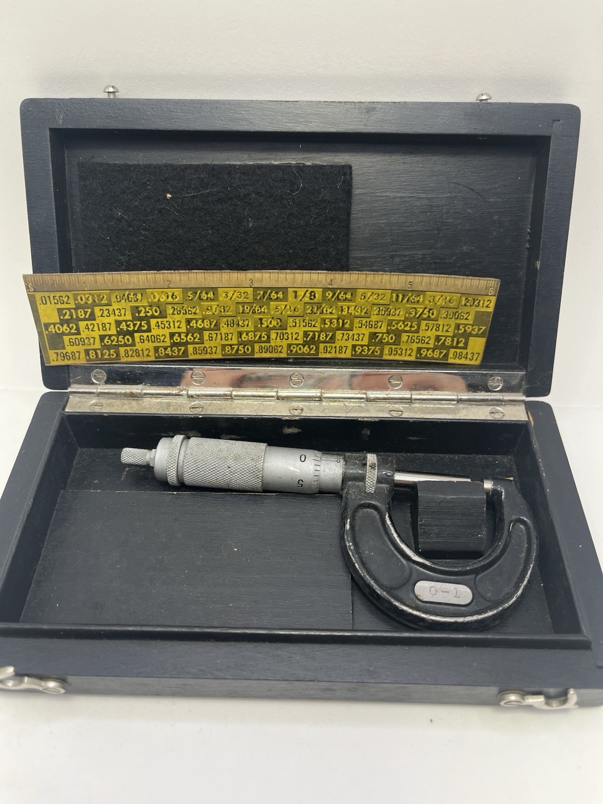 Vintage Millers-Falls #7010R Micrometer 0-1” in box CNC machinist tool