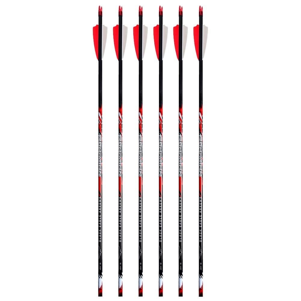 Black Eagle Rampage 17/64" Factory Fletched Arrows, 2.5" Shield Cut, 6 Pack,...