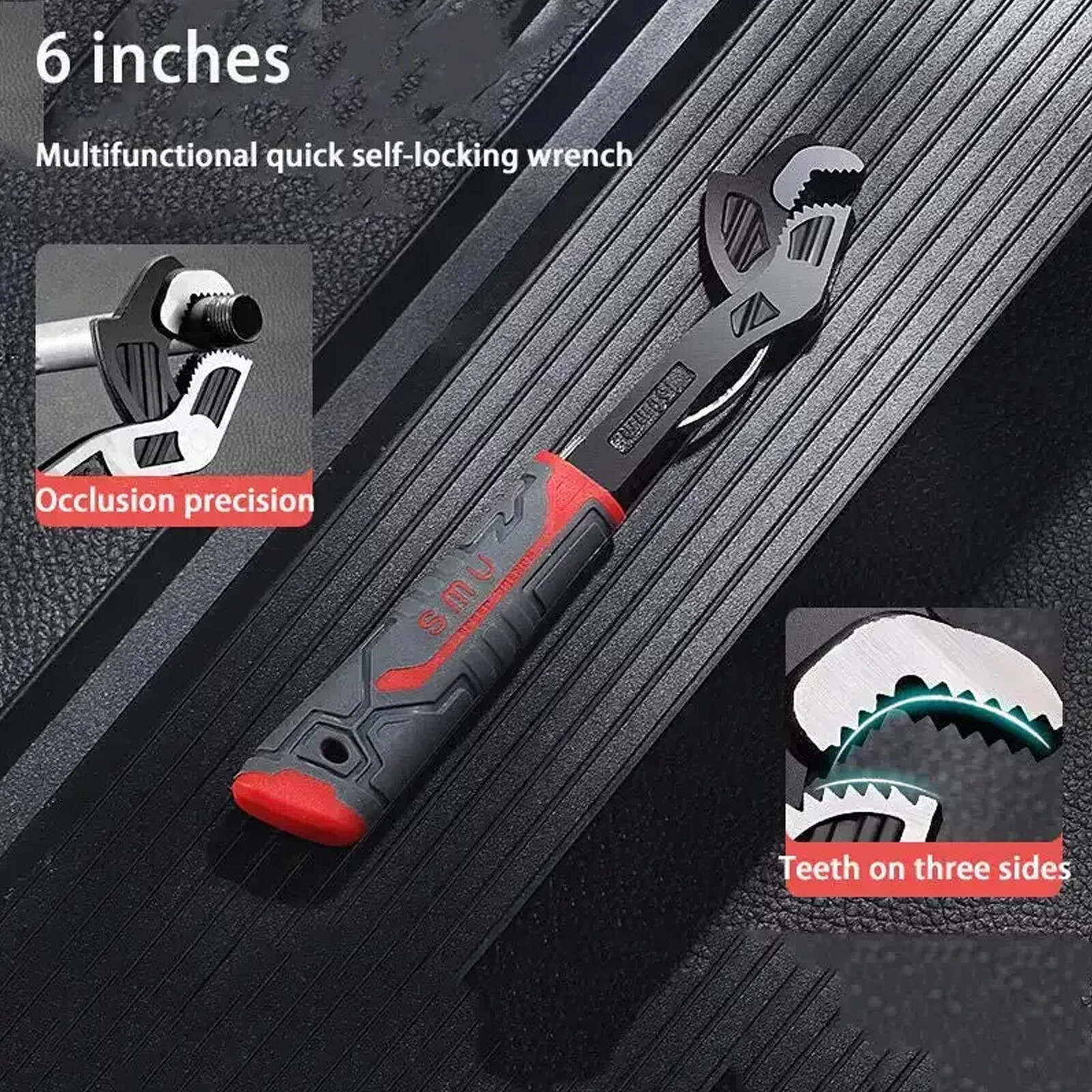 Multifunctional Adjustable Wrench Self-Locking Pipe Wrench Tool Hand Manual Tool