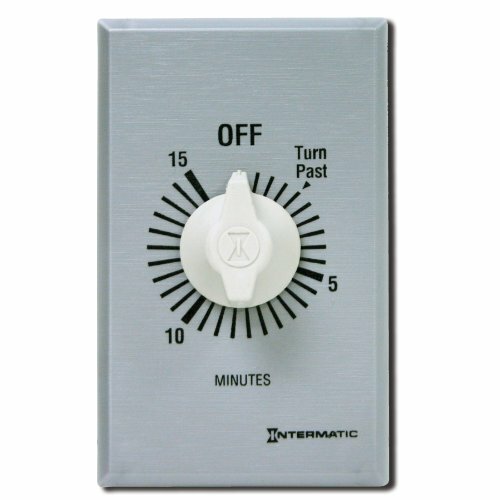 Intermatic FF415M 15 Minute Spring Loaded Wall Timer Brushed