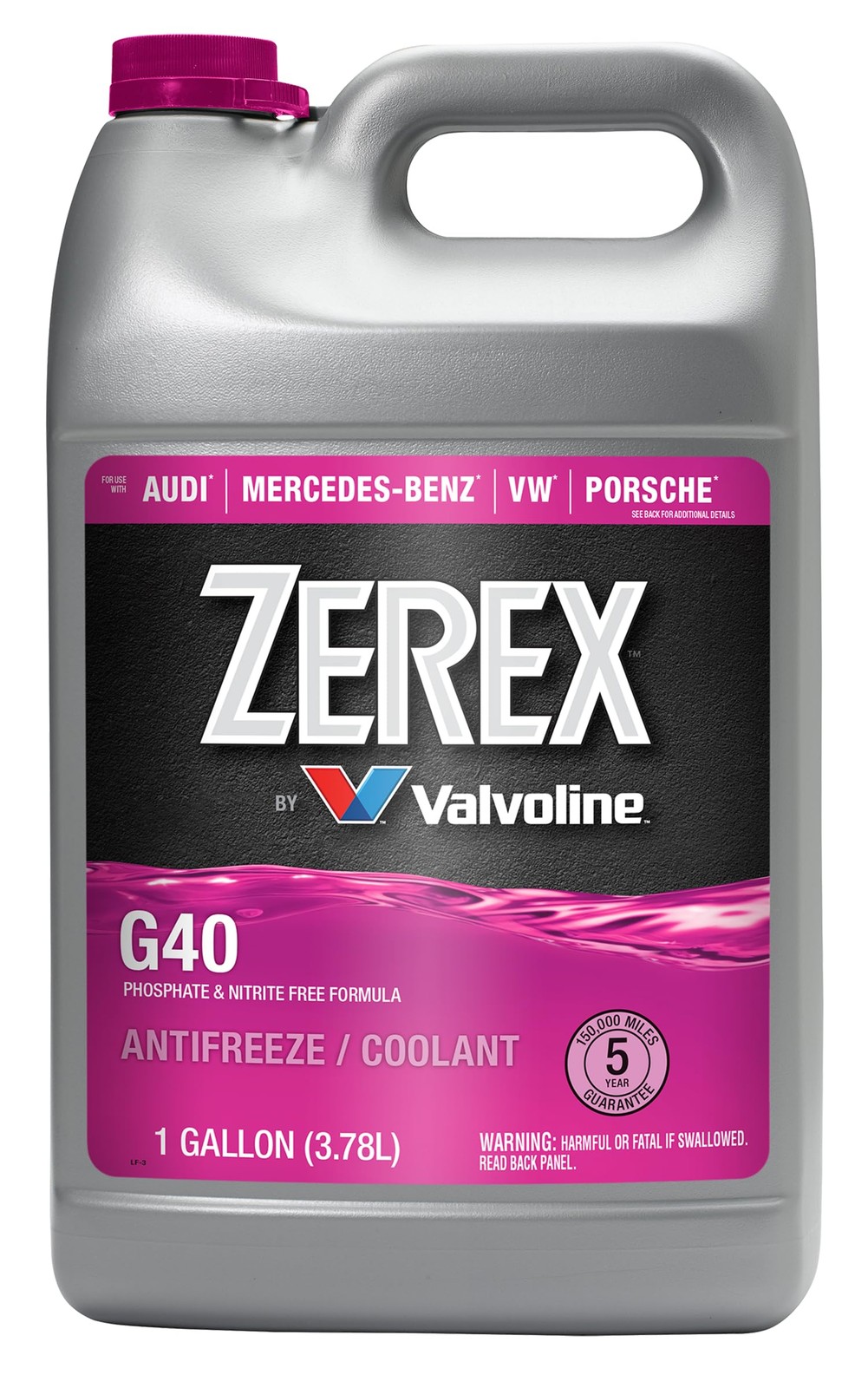 Zerex G40 Phosphate and Nitrite Free Concentrate 1 Gallon, Violet