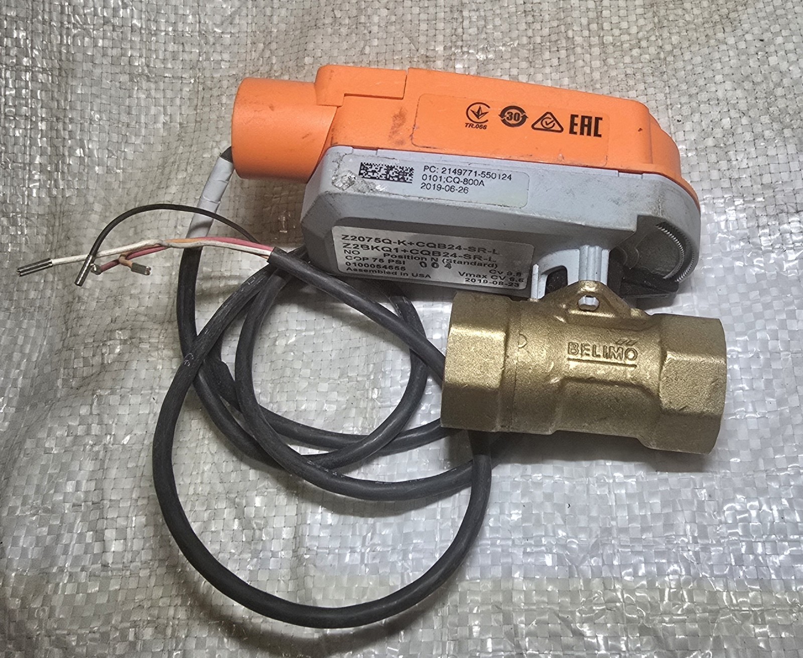 Belimo Z2075Q-F+CQB24-SR-L 2-Way 3/4" ZoneTight Valve Assembly - FREE SHIPPING!!