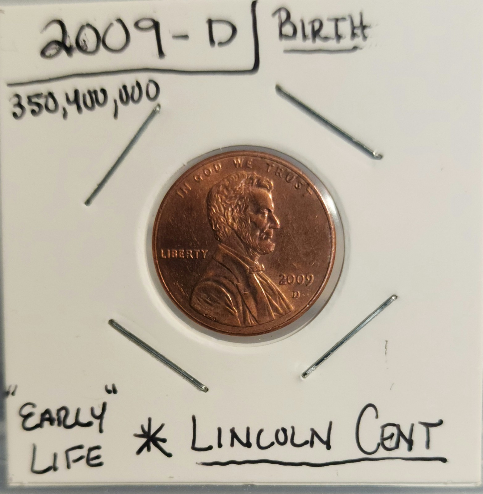 2009-D, Clad Bicentennial Lincoln Scent, Early Life, Log Cabin