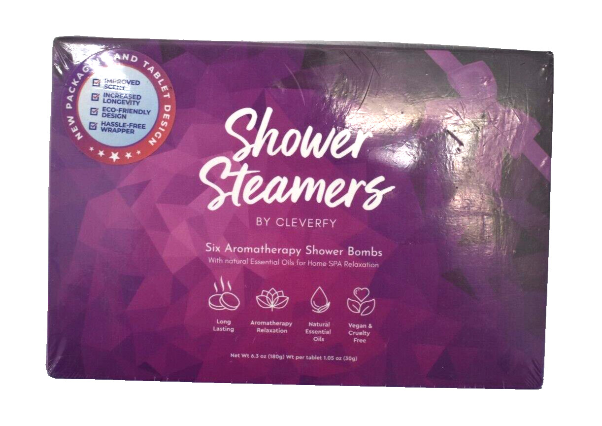 Cleverfy Shower Steamers Aromatherapy Compact 6 Pack Shower Bombs Essential Oil