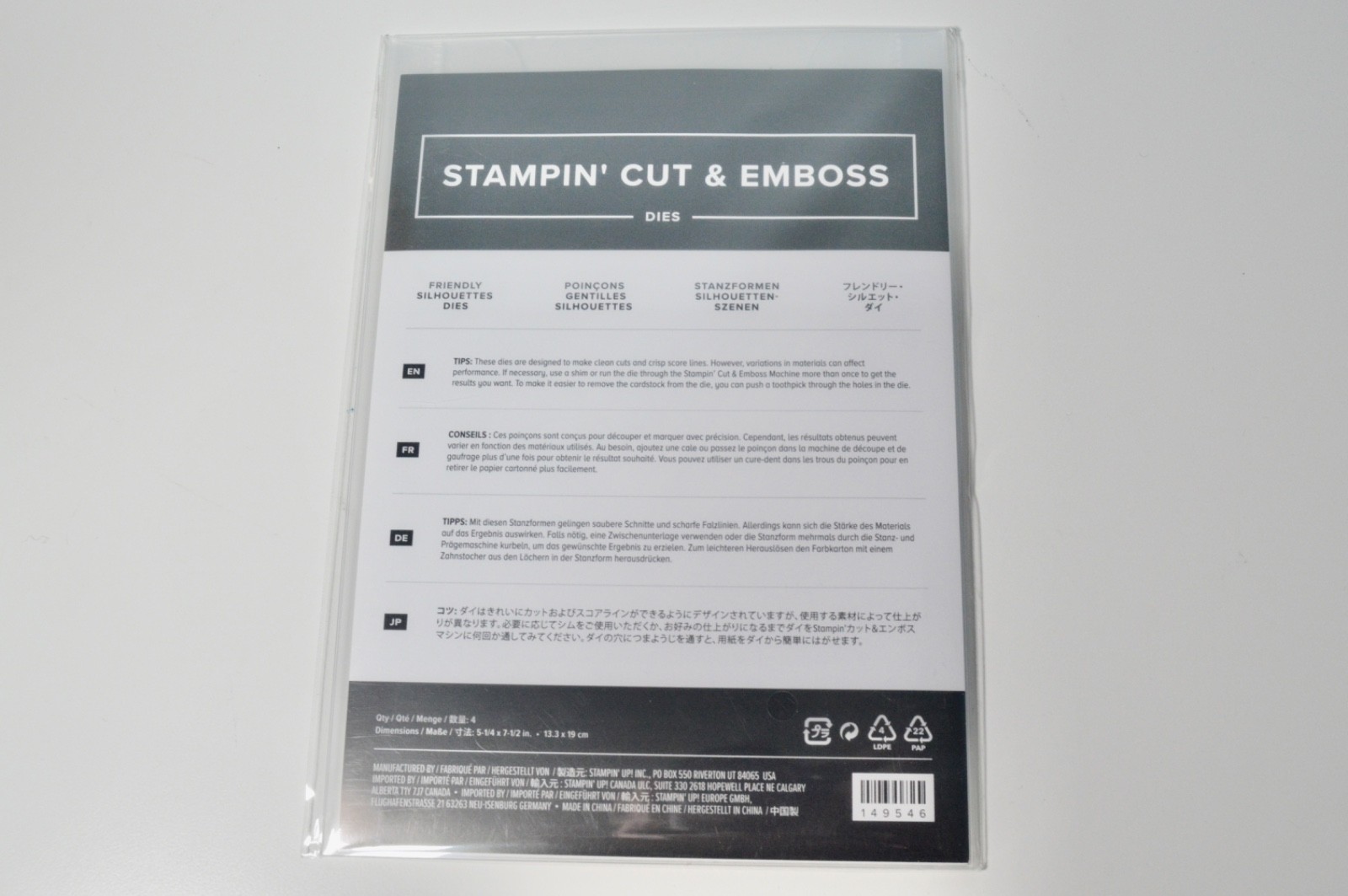 Stampin Up Friendly Silhouettes Dies 149546