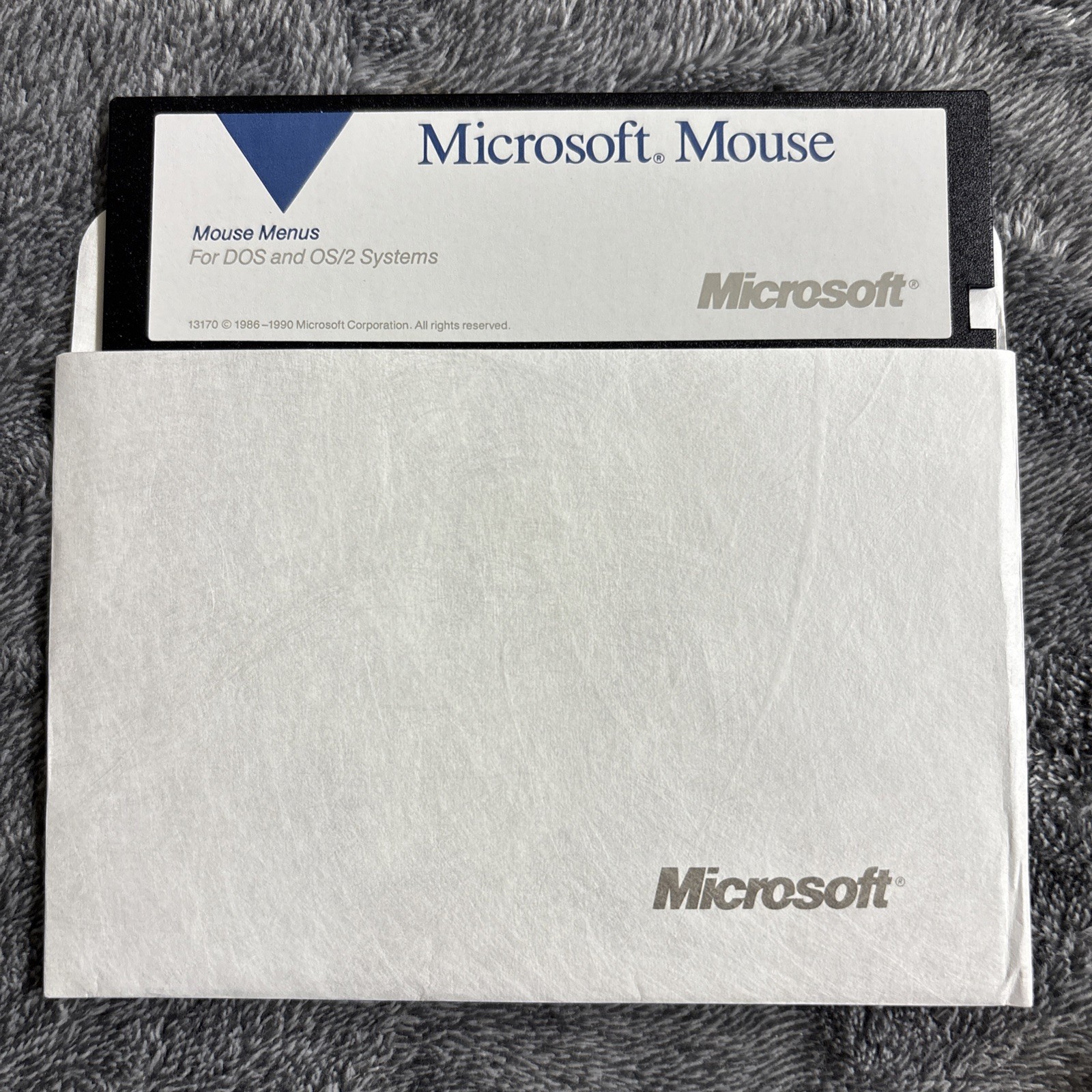 Vintage Microsoft Mouse Menus Floppy Disk 5.25 & DOS OS/2 Systems Part# 13170 VG
