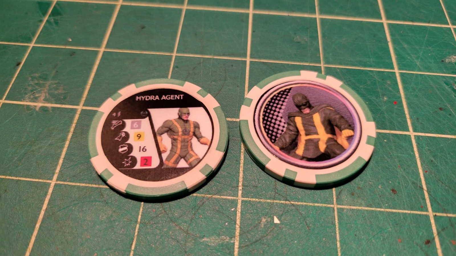 Heroclix Strange Tales Hydra Agent 2X Bystander Tokens for Imperial Hydra L046