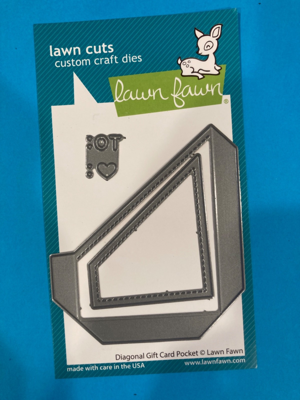 Lawn Fawn- Diagonal Gift Card Pocket  Die #LF2045