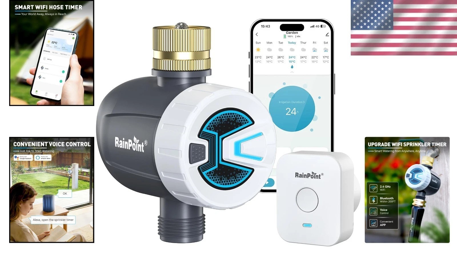 Smart WiFi Water Timer for Garden Hose