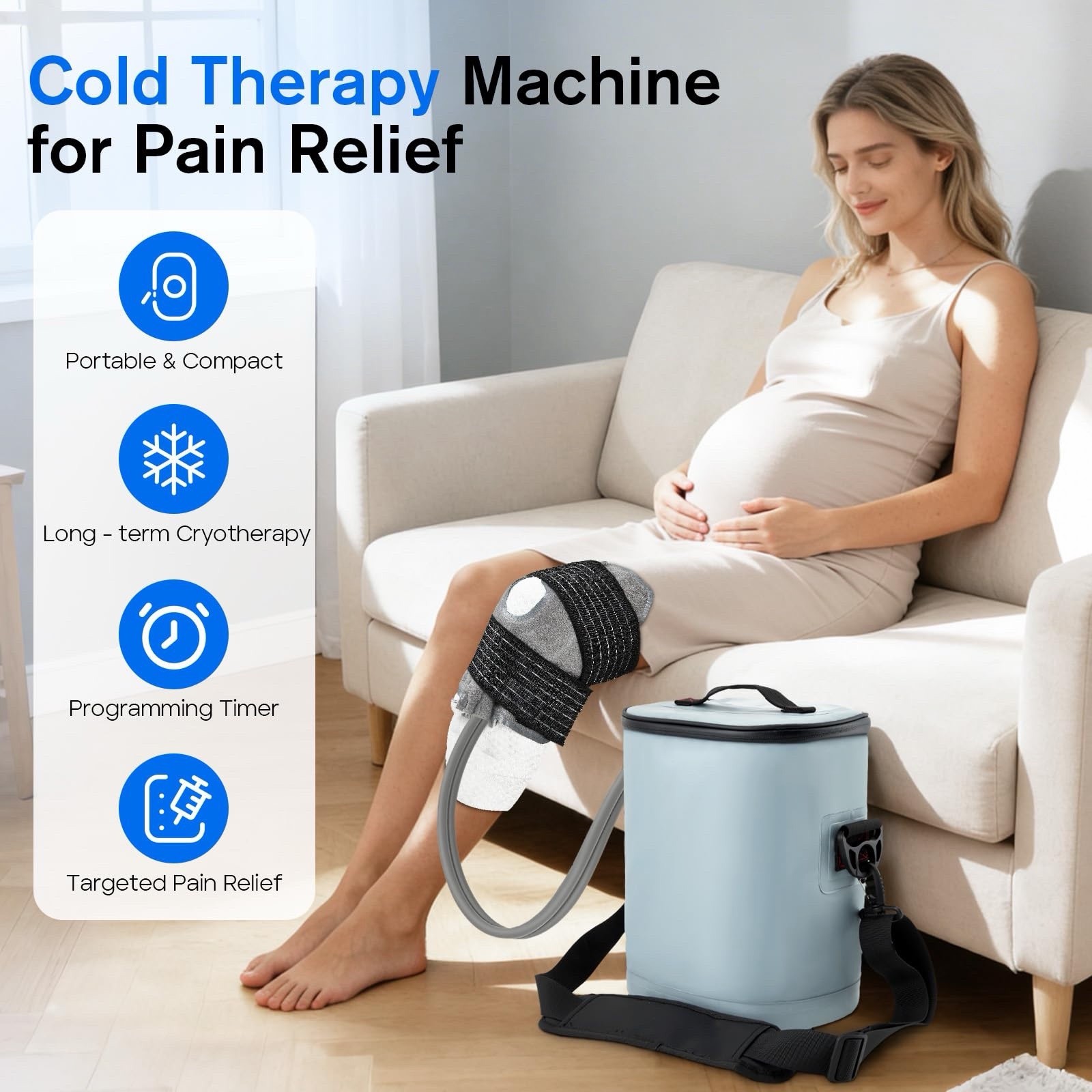 Cold Therapy Machine with Programmable Timer: Portable Ice Therapy Knee Surgery