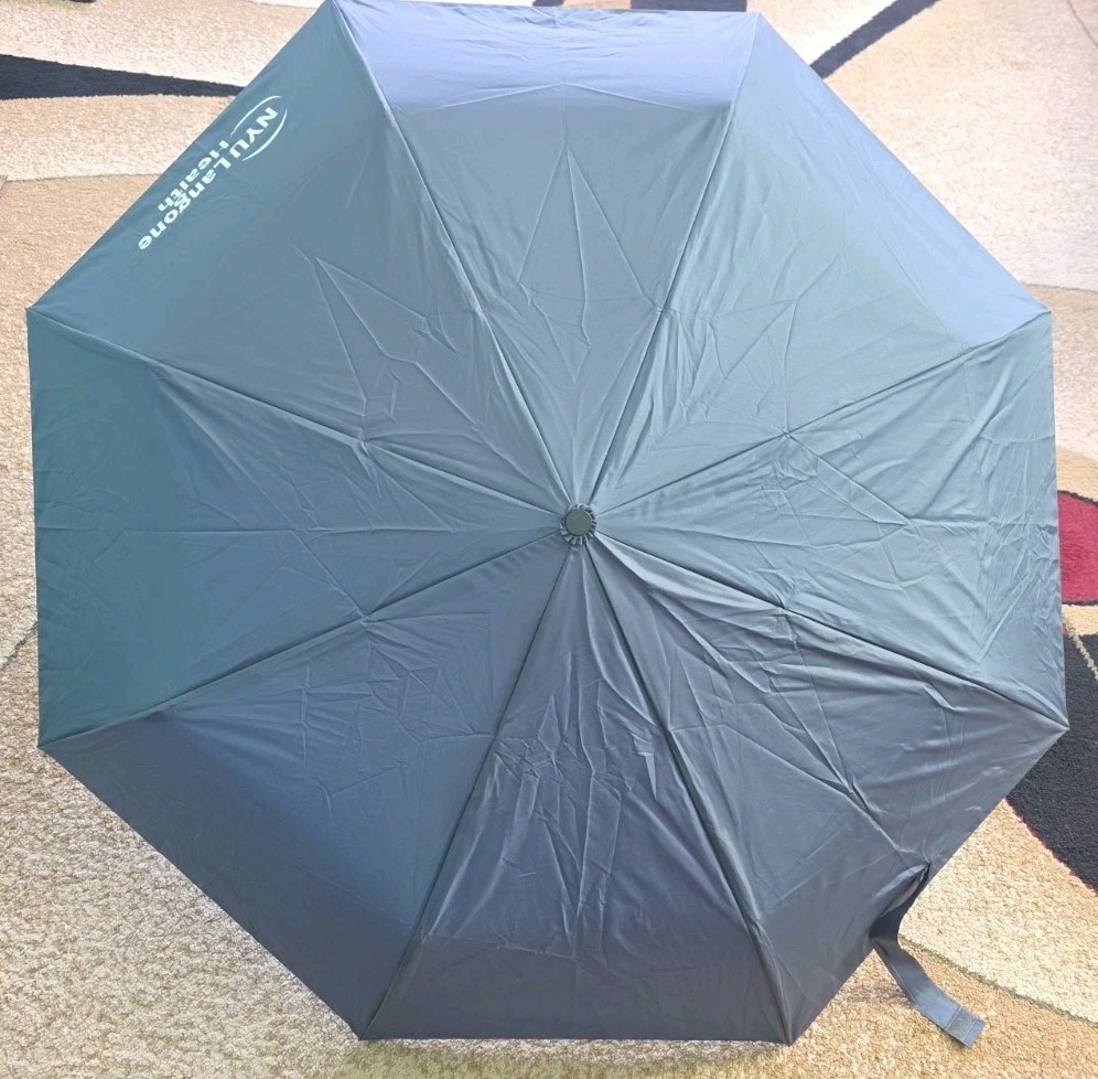 NYU Langone Health 40" Wide Automatic Umbrella Grey/ Purple/Blue New