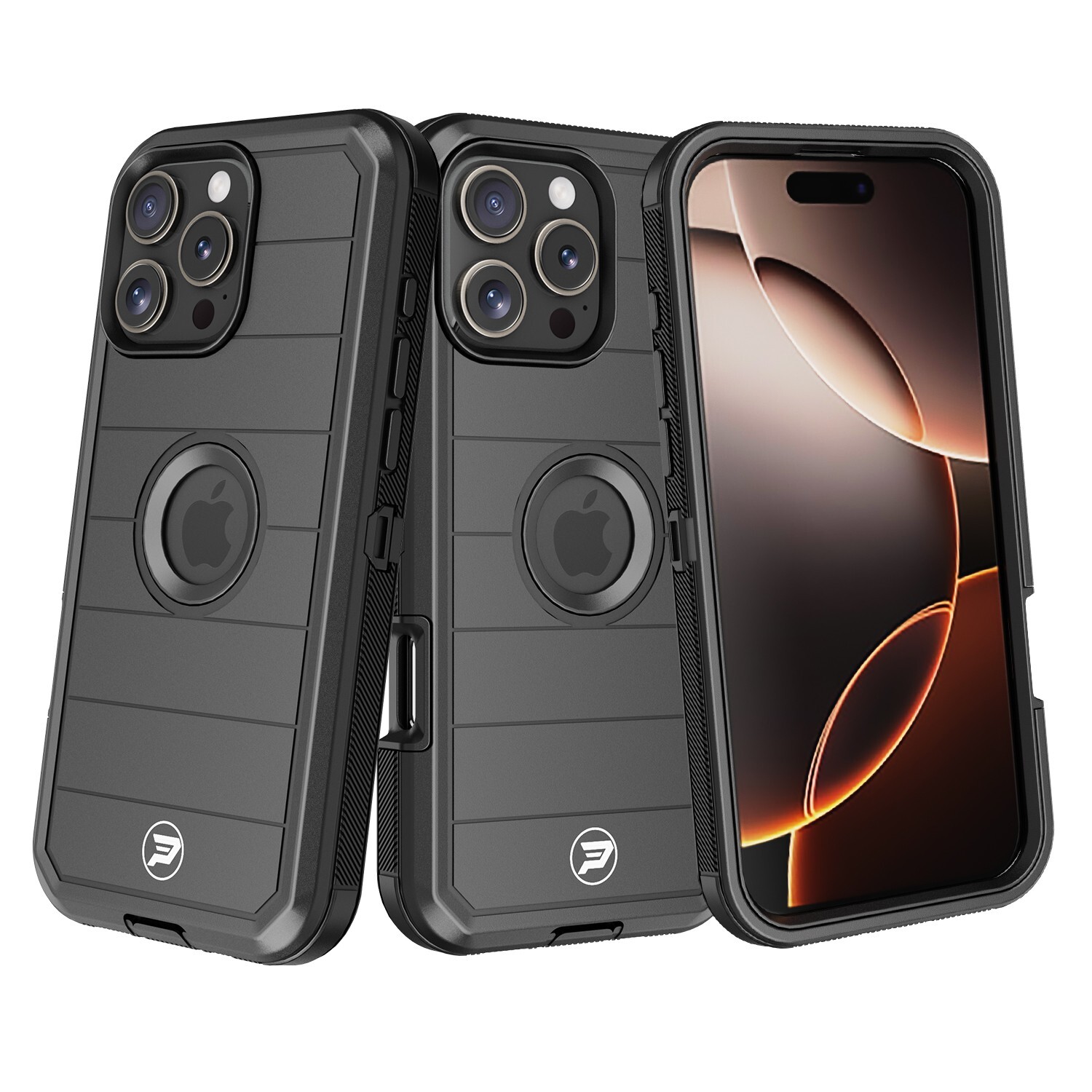 for iPhone 16 PRO MAX (screen 6.9") Rugged Triple Layer TPU and PC Lined Case