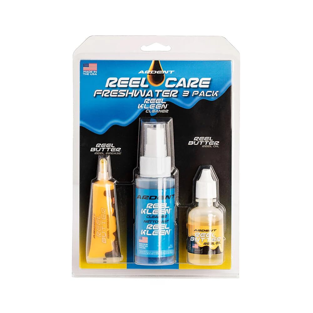 Ardent Freshwater Fishing Reel Care Kit Cleaner Grease Oil Maintenance 3 Pack
