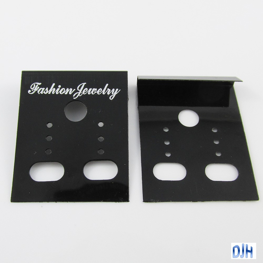 Bulk 25pk Earring Jewelry Hanging Display Card Black 37x30mm