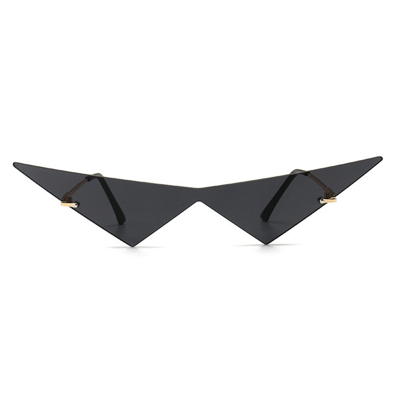 willochra Triangle One Piece Frameless Sunglasses For Women Trendy Ocean Lens...