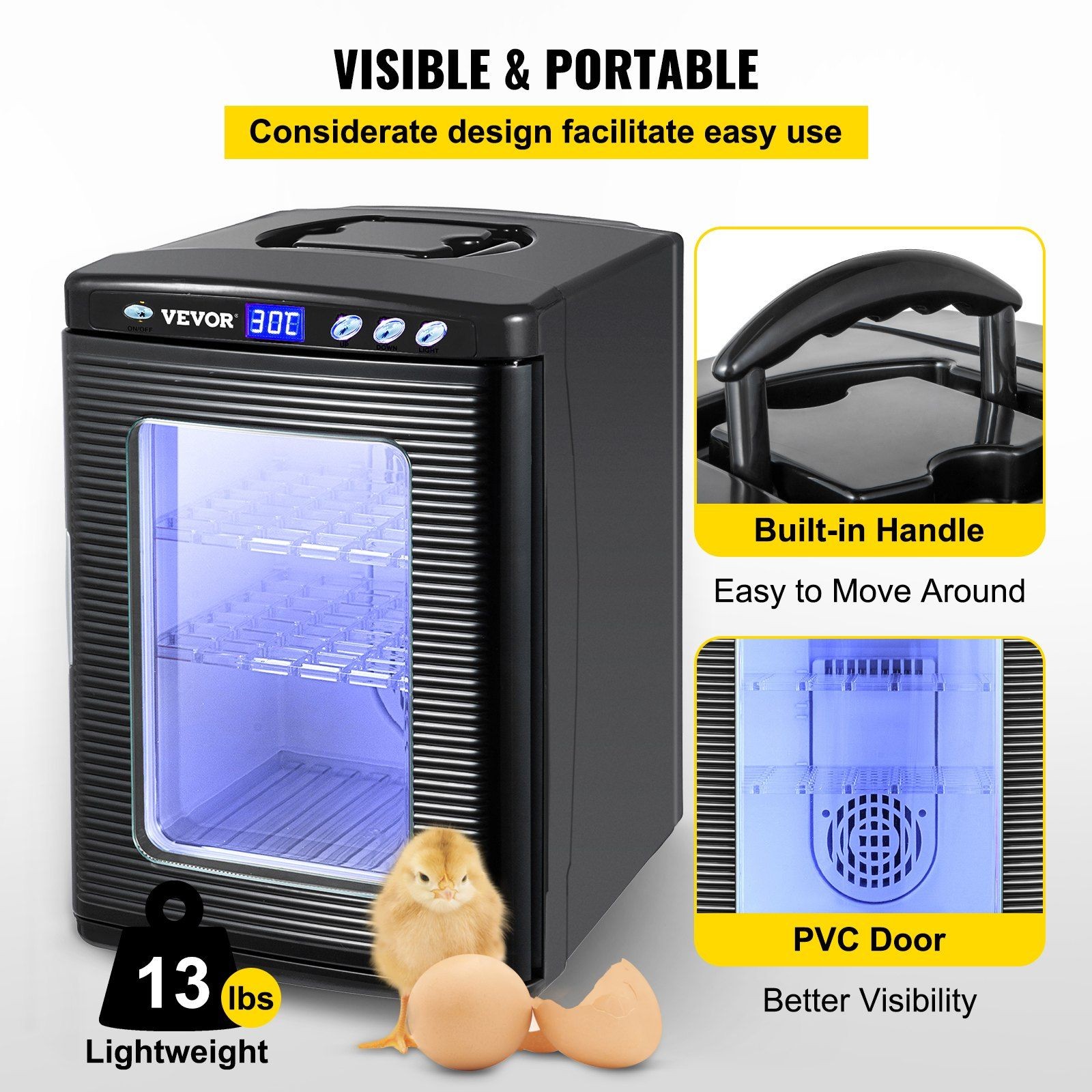 Precision 25L Incubator Maintaining Constant Temp for Delicate Eggs