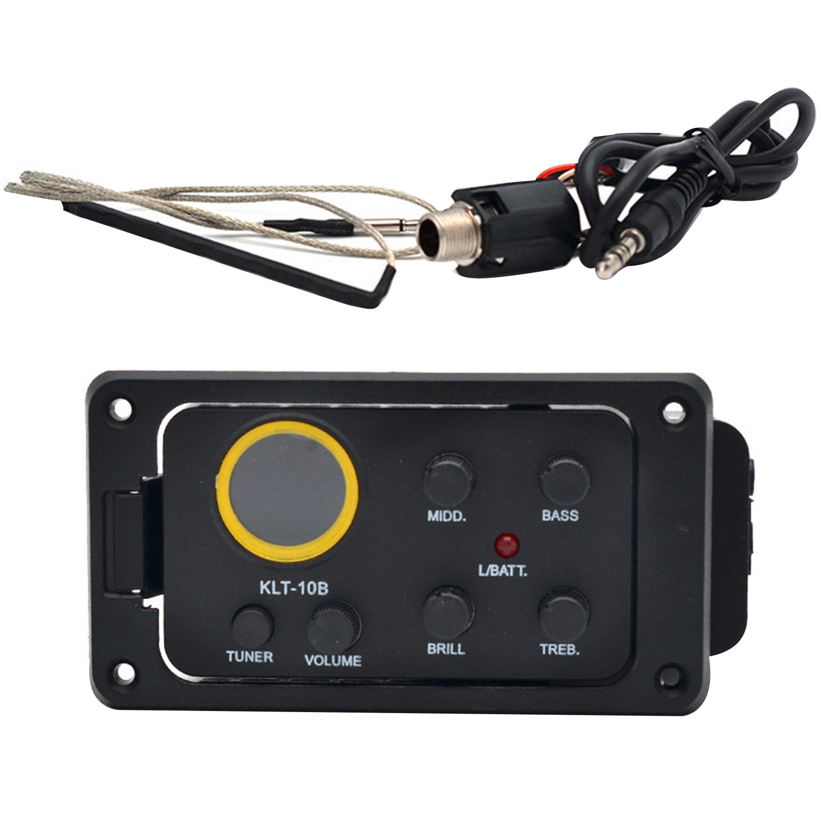 Acoustic Guitar Pickup with 4 Band Equalizer Preamp Tuner Piezo for Classical