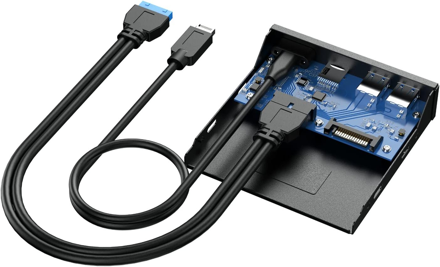 3.5 Inch Front Panel USB C Hub, Sd/Microsd Internal Card Reader