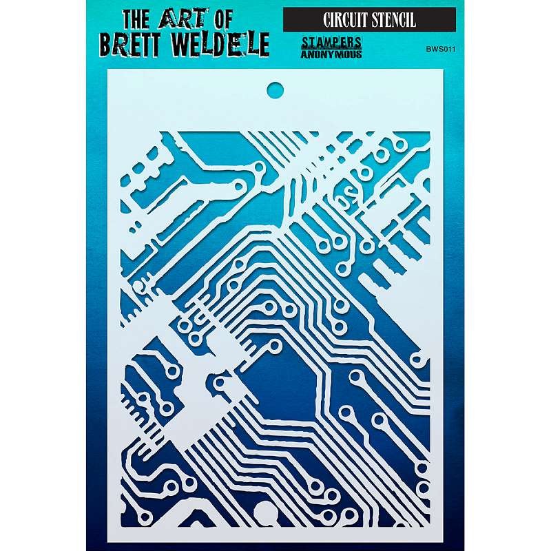 Brett Weldele Stencils 6.5X4.5 Circuit