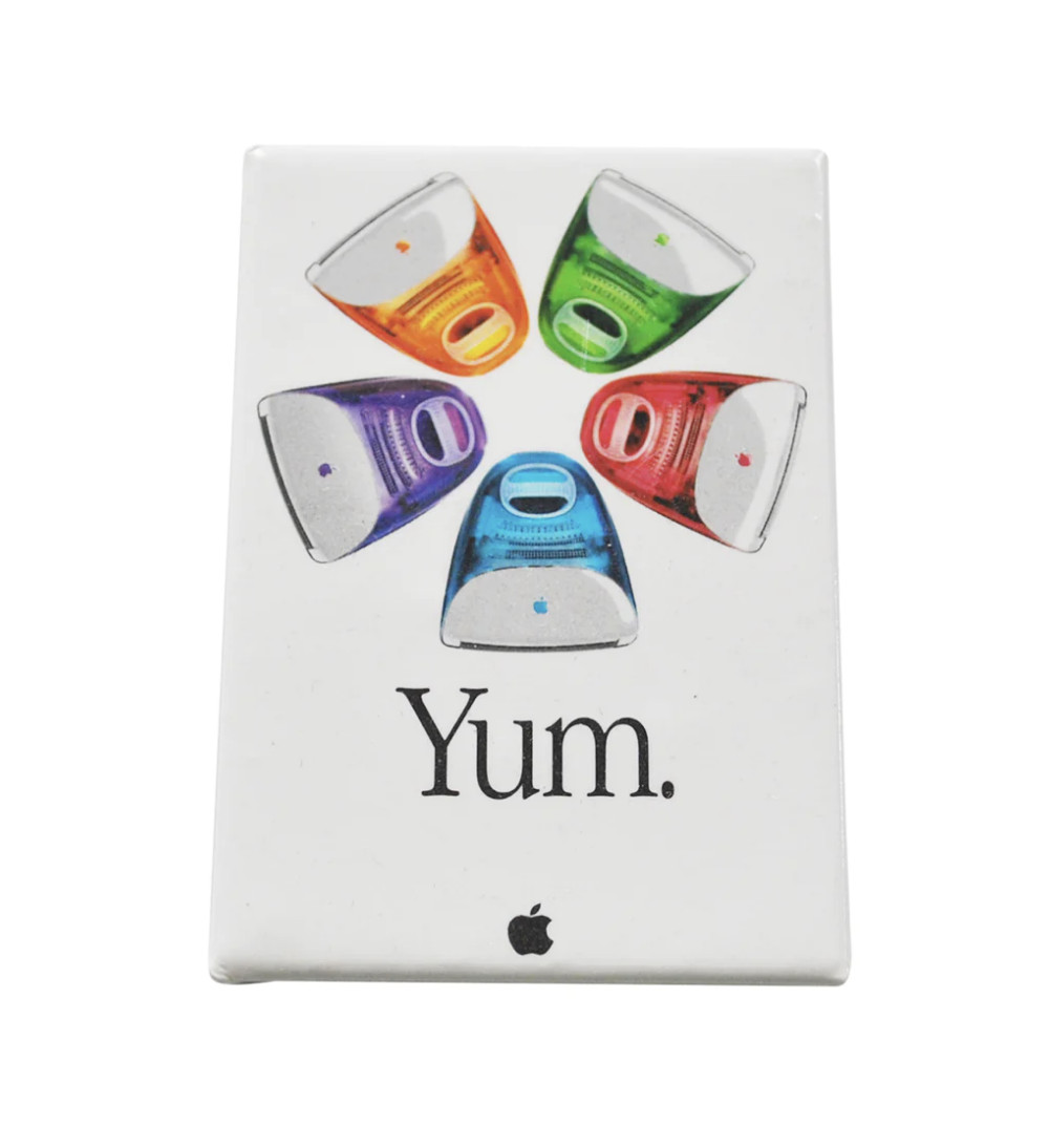 Vintage Apple Computers Y2K White Colored Computer Yum Pin