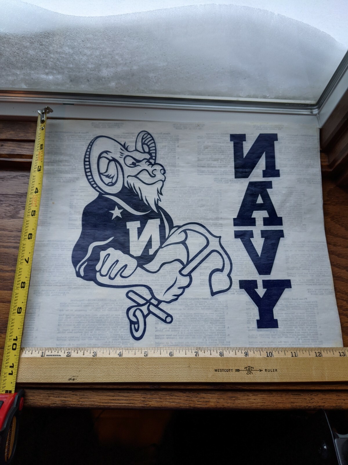 Vintage Iron On Navy Academy