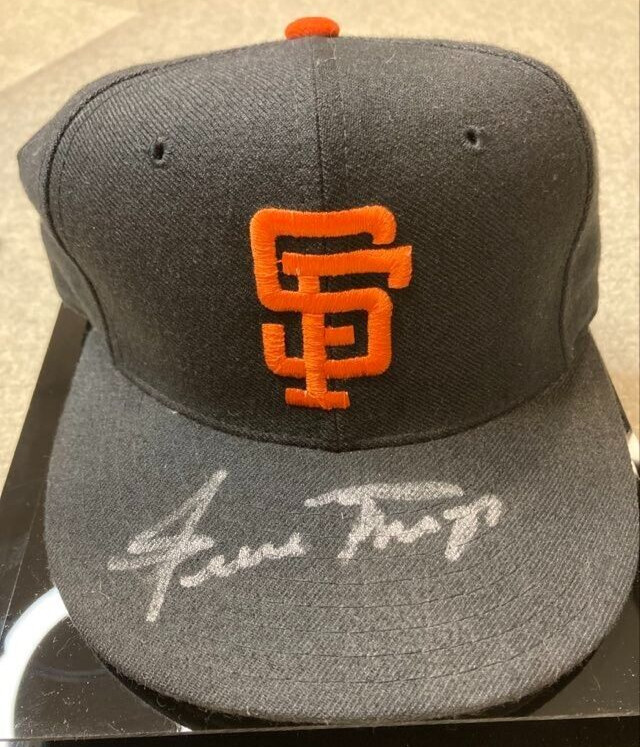 JSA WILLIE MAYS SIGNED AUTOGRAPHED SAN FRANCISCO GIANTS BASEBALL HAT W/ CASE