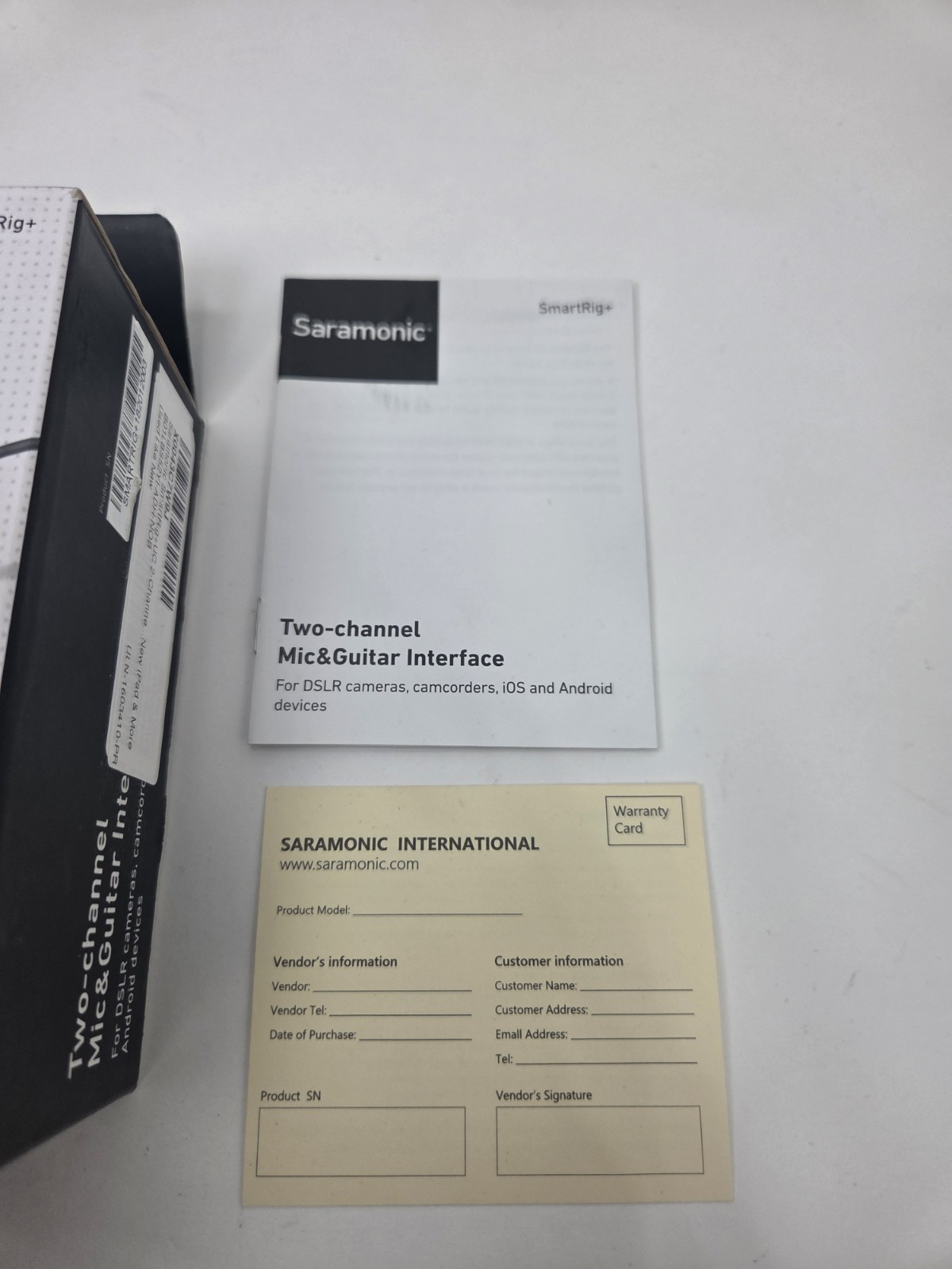 Saramonic SmartRig+ 2-Channel Audio Interface XLR 1/4" iPhone DSLR Android