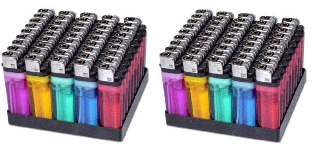 Full Size Disposable Butane Lighter Assorted Colors 25 50 100 200 Wholesale Pric