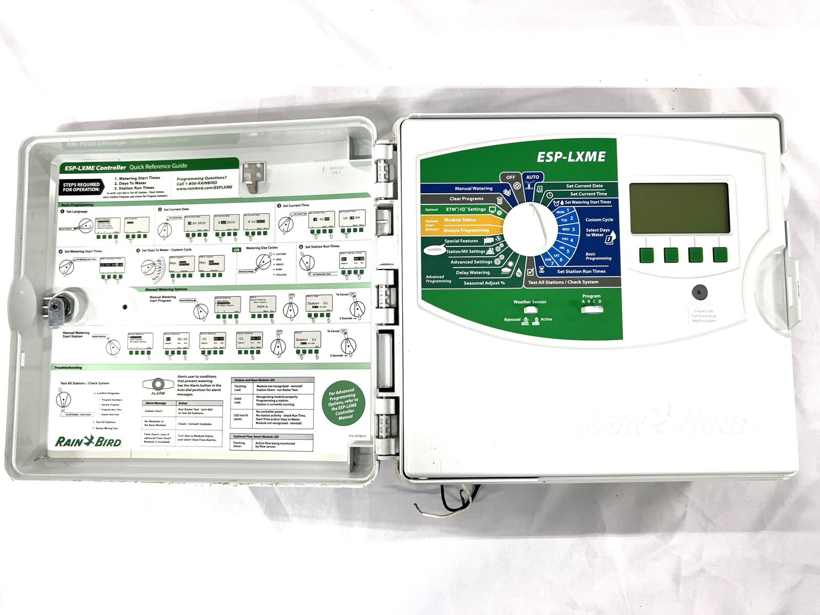 Rain Bird ESP12LXMEF Sprinkler Controller w/ Modules , No Keys, WORKING