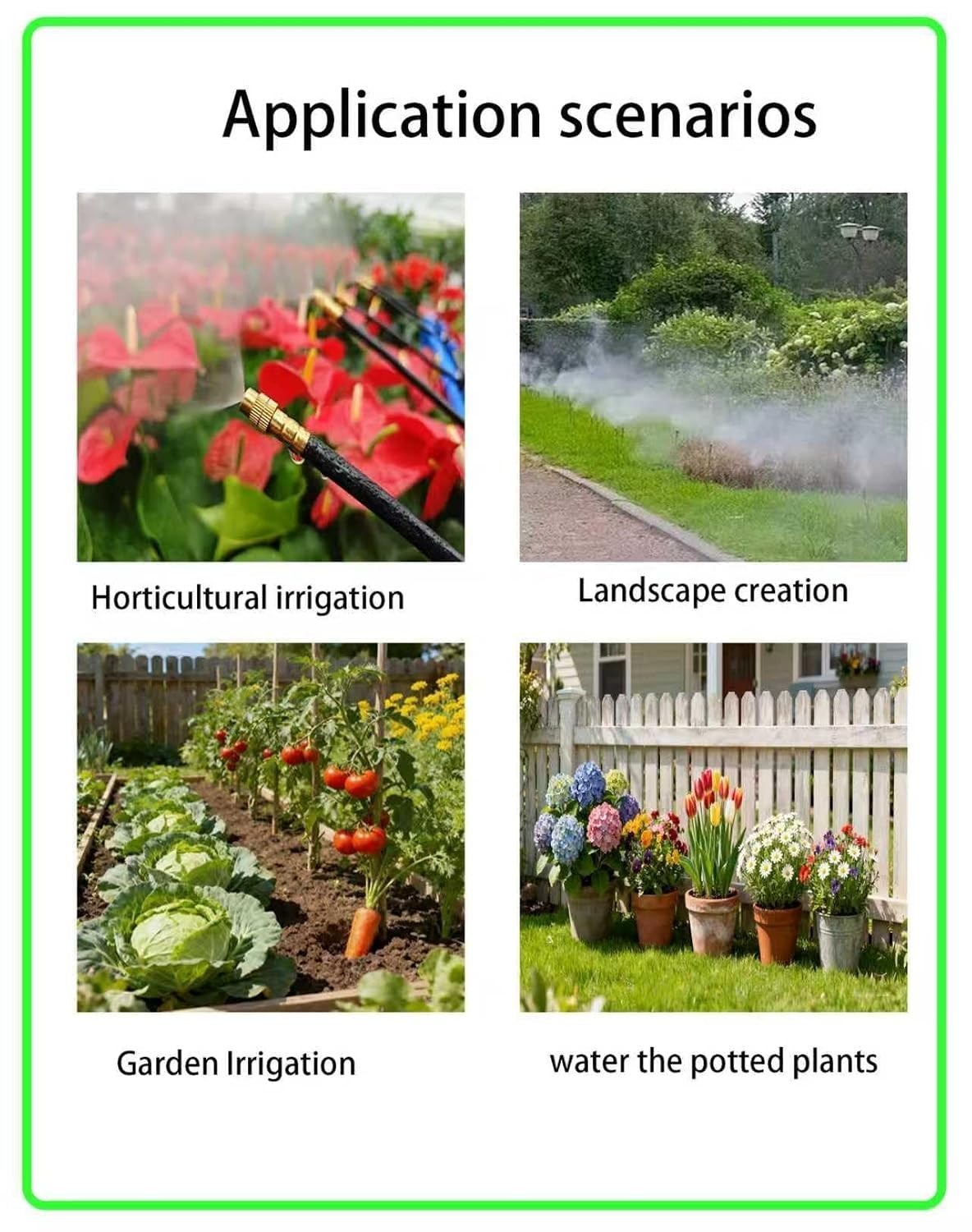 100 Ft Automatic Quick-Connect Misting Sprinkler System for Efficient Watering