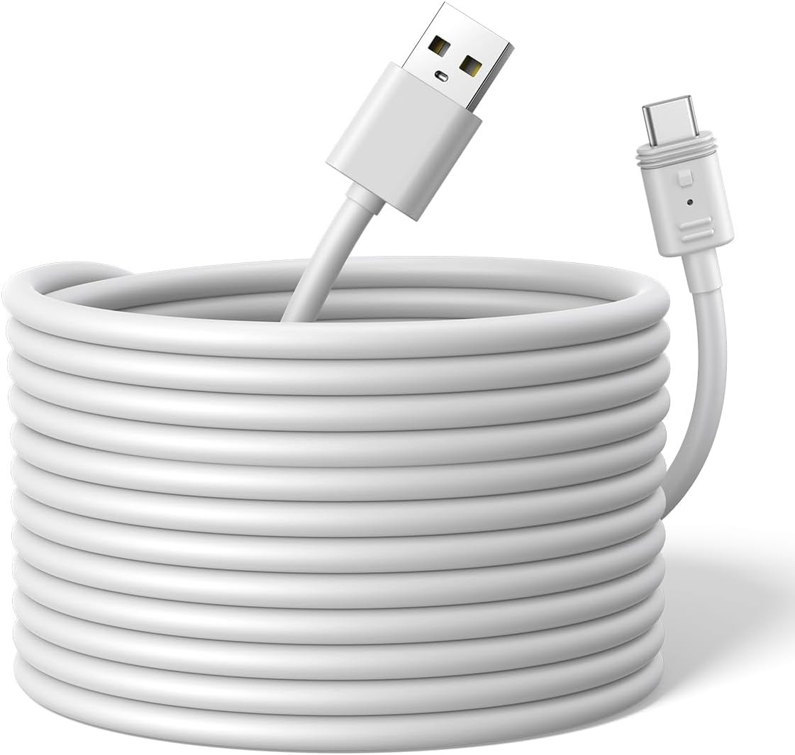 eufy Security 15ft/4.5m USB-A to USB-C Power Cable for eufyCamS3 Pro SoloCam E30