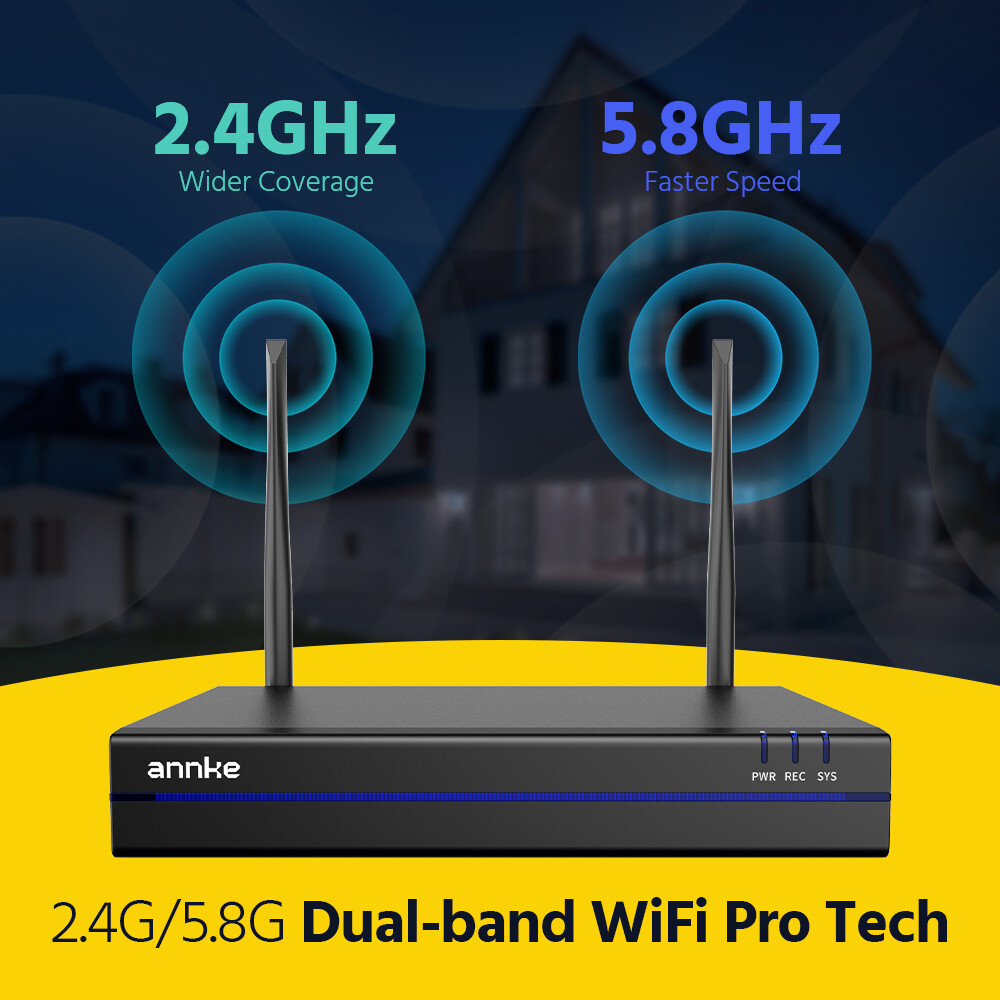 ANNKE 4K 16CH NVR Wireless Security IP Camera System Two Way Audio 2TB AI