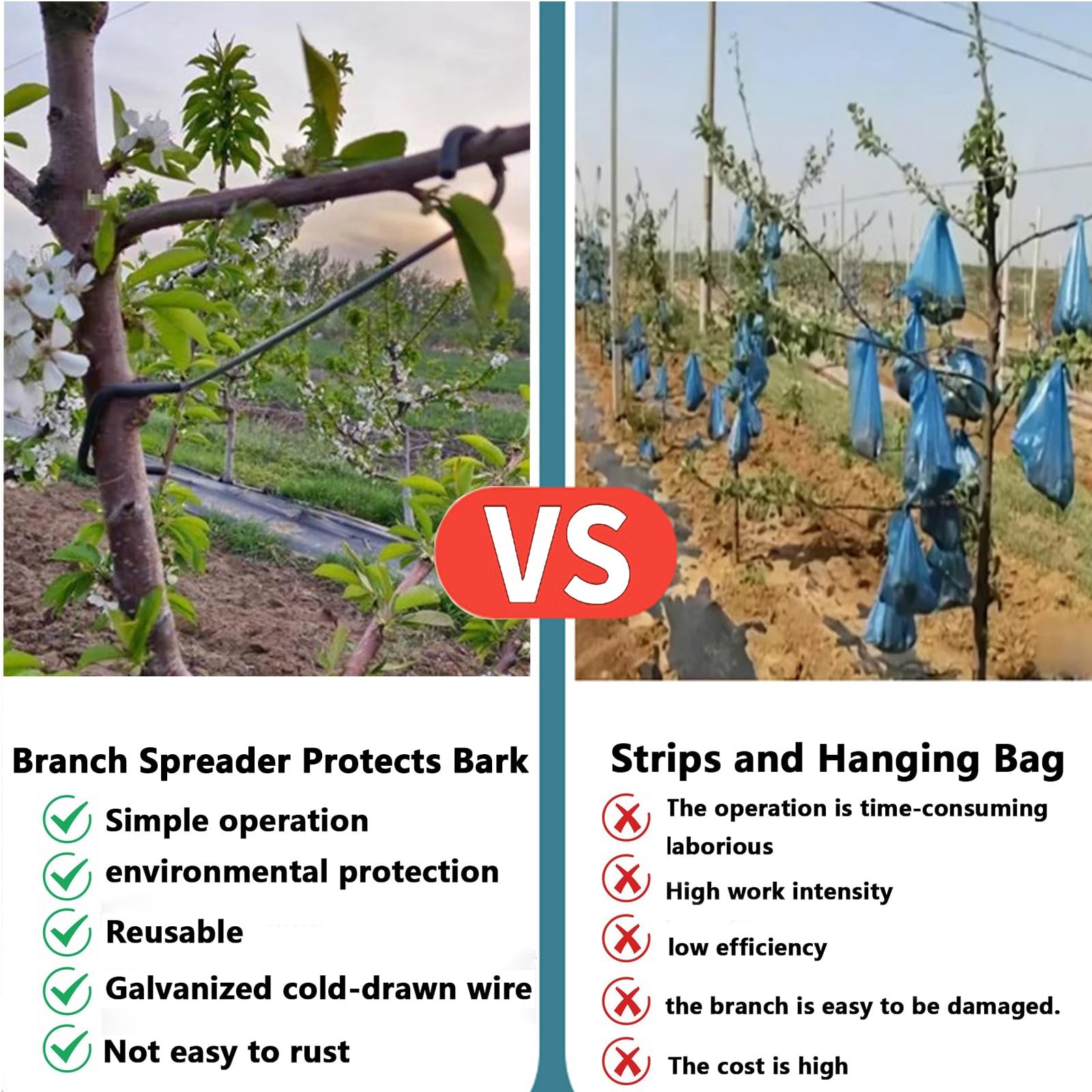 10 PCS Fruit Tree Branch Spreader 14 Inches Limb Support Extension Durable
