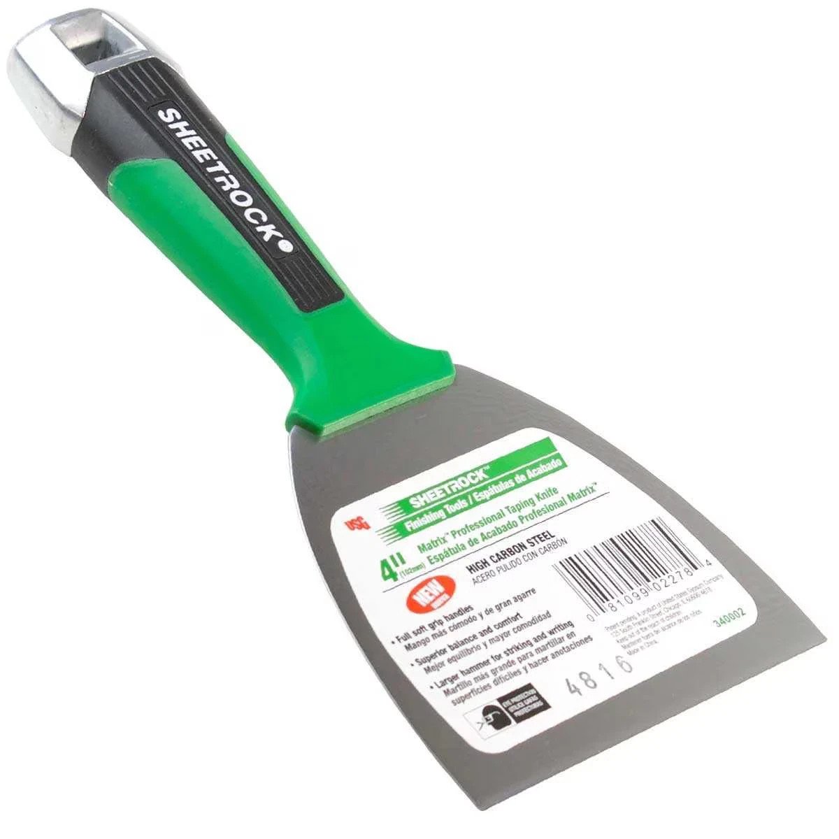 USG Sheetrock Matrix High Carbon Steel Drywall Joint Knife 4"