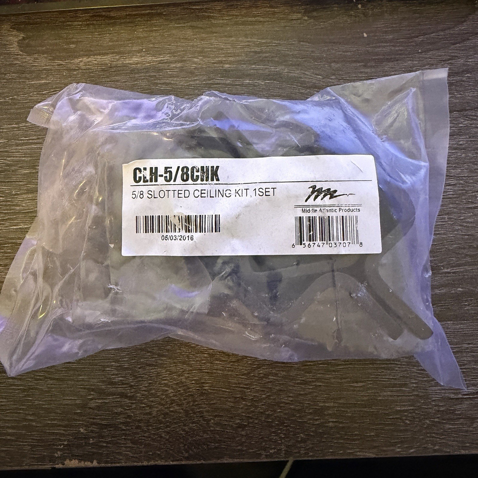 Middle Atlantic Products CLH-5/8CHK Cable Clamp 5/8 Slotted Ceiling Kit Steel
