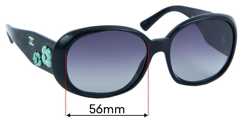 SFx Replacement Sunglass Lenses fits Chanel 5113 - 56mm Wide