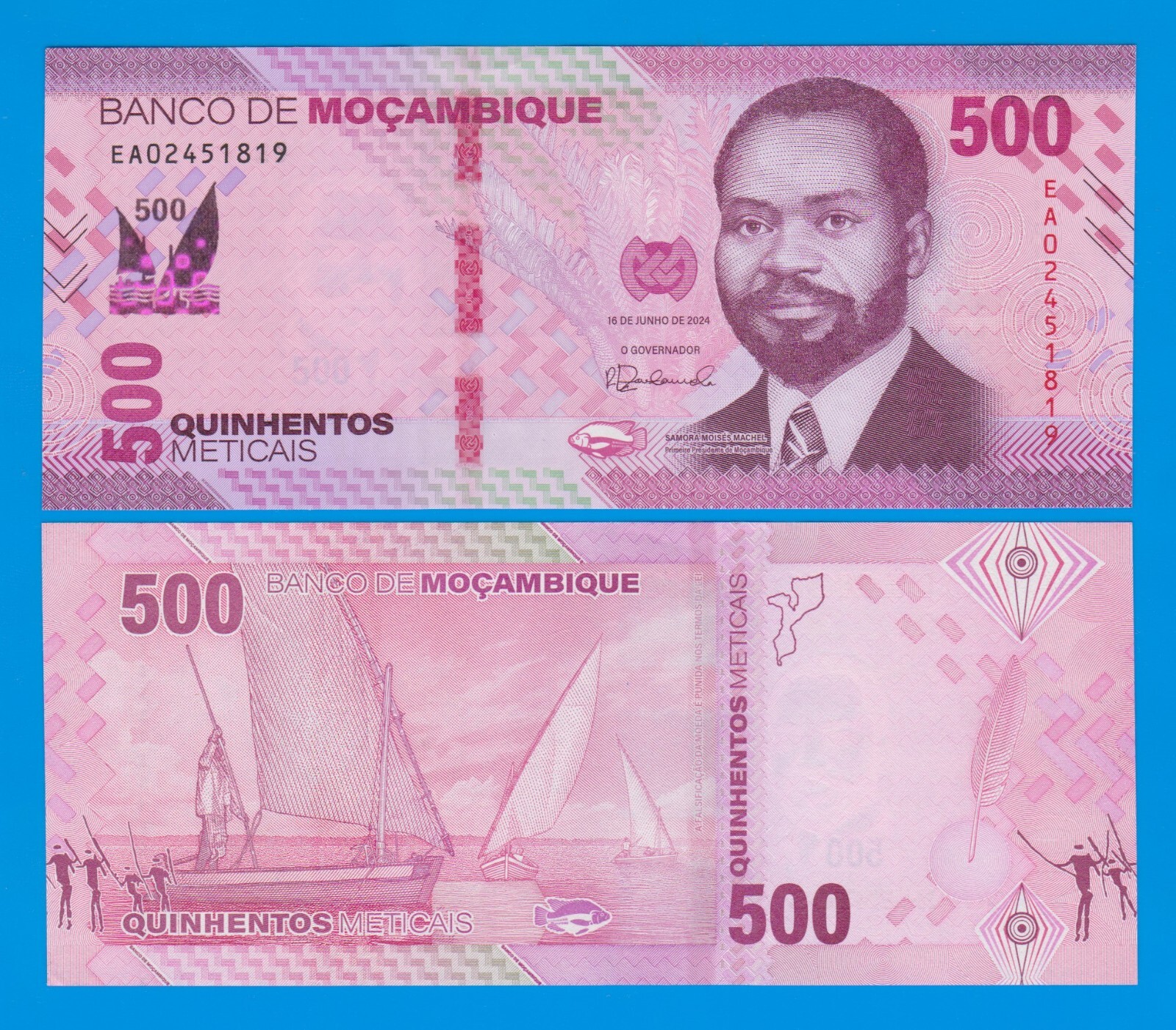 Mozambique 500 meticais P 159, 2024 UNC