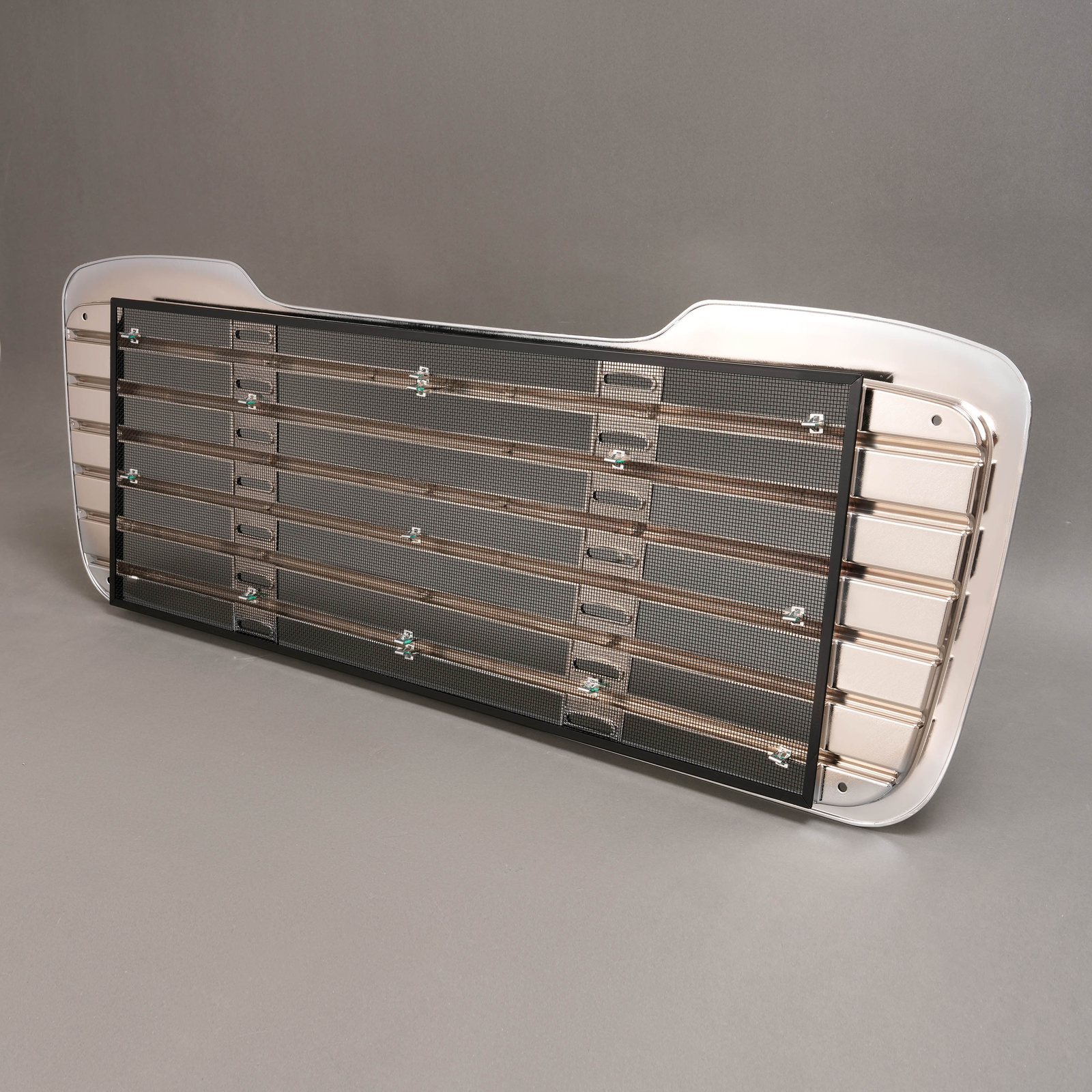 For Freightliner M2 2002-2022 Chrome Front Upper Bumper Grille ABS w/Bug Screen