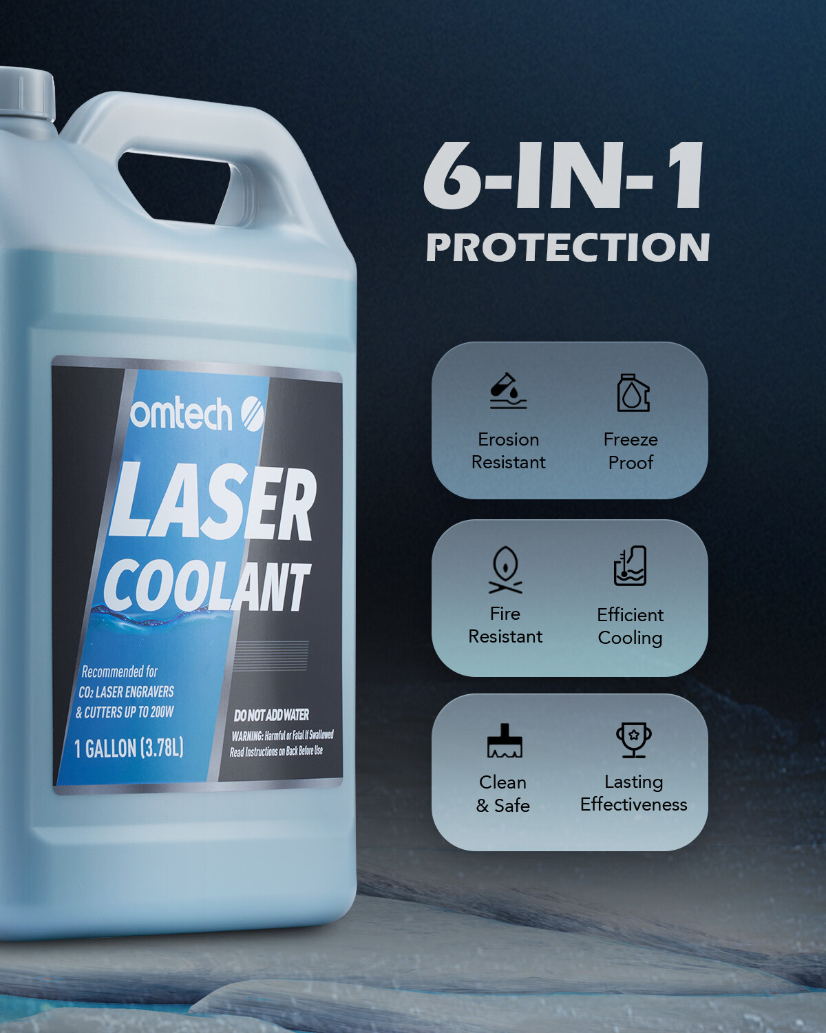 2 Pack Prediluted Antifreeze CO2 Laser Coolant for Laser Engraving Machine