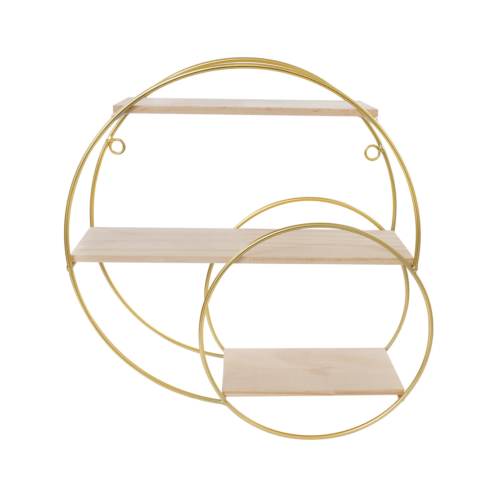 Wall Mounted Circular Storage Rack 10 x 33cm Shelf, 3-tier Storage Display Rack
