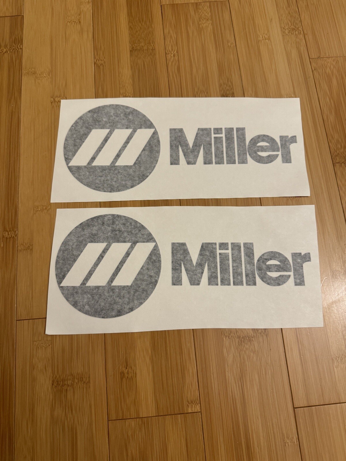 MILLER WELDER 12” WIDE  (set Of 2) Replacement DECAL STICKER Black VINYL USA