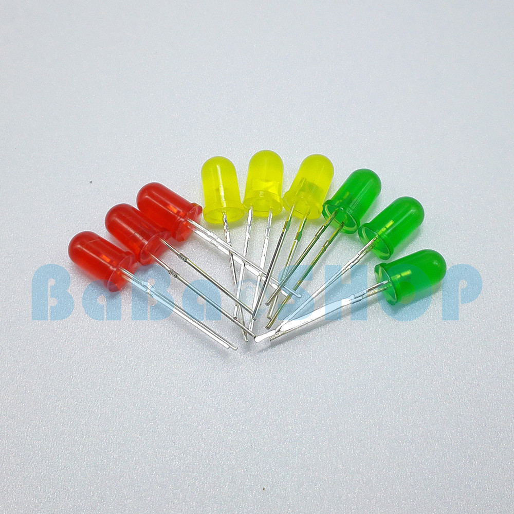 30pcs (each 10pcs) 5mm Red / Green / Yellow,Normal brightnes, LED Assortment Kit