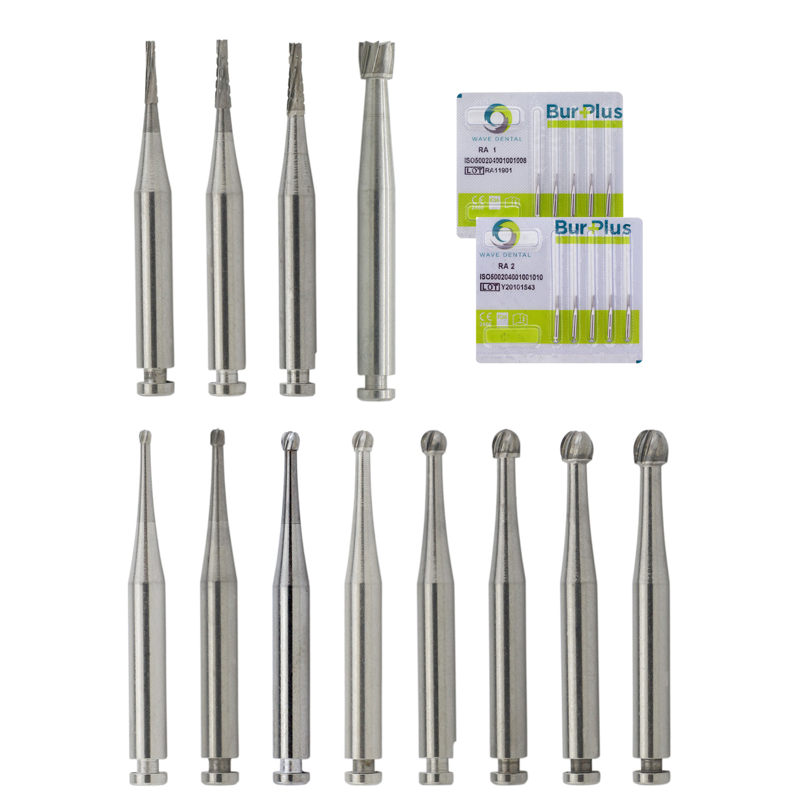 WAVE Dental Carbide Bur Slow Speed Latch Round RA1-8 Taper Fissure RA702 699