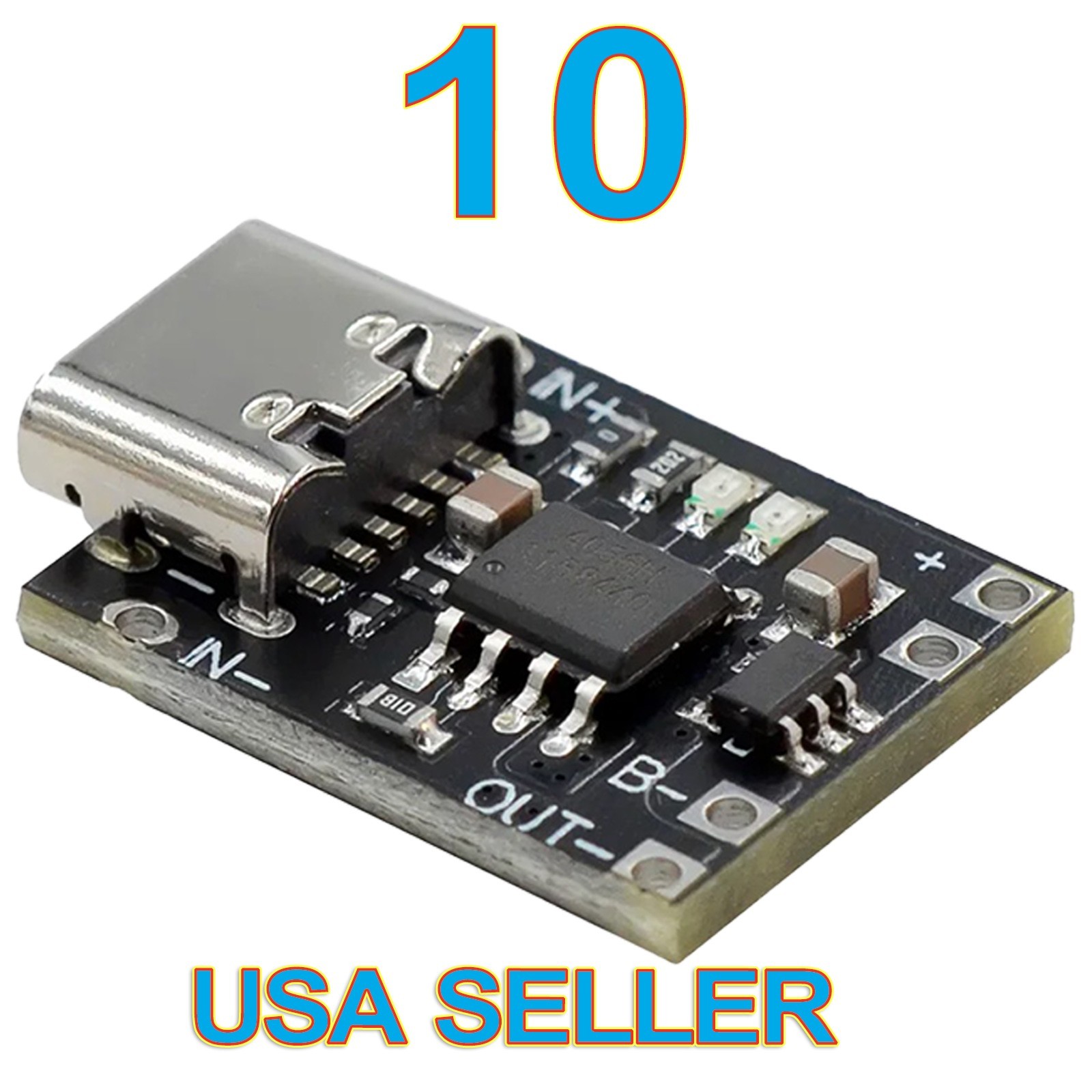 USB Type C Lithium Battery Charger Module Charging & Protection Board 3.7V 4.2V