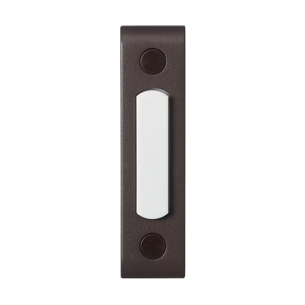 Oil-Rubbed Bronze Metal Wired Lighted Push Doorbell Button